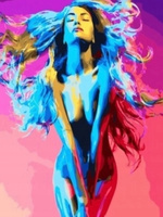 Diamentowa Mozaika Kobieta Akt W Kolorach Haft 30X40 Cm