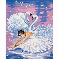 Malowanie Po Numerach Baletnica I Łabędzie 40x50