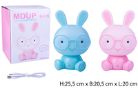 LAMPKA NOCNA LEED KRÓLIK 30 CM! NIEBIESKA