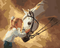 Malowanie Po Numerach Koń Z Dziewczynką