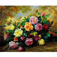 Diamentowa Mozaika Bukiet Kwiatów 30x40Cm Kreatywne Diamenty