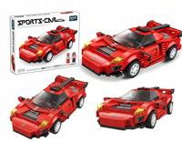Klocki Auto Sportowe Supercar Czerwone Do Składania 302 Elementów
