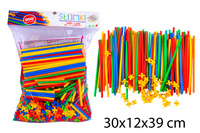 SŁOMKI KLOCKI KONSTRUKCYJNE 800 SZT DO BUDOWANIA