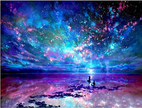 Malowanie Po Numerach Gwieździste Niebo 40x50 Na Ramie