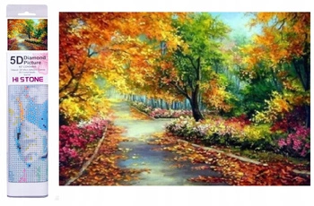 Diamentowa Mozaika Haft Diamentowy Jesienny Park 30X40CM