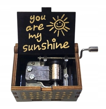 Katarynka Pozytywka You Are My Shinshine Drewniane Pudełeczko Z Wyrytym Napisem