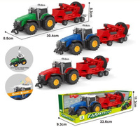 Ciągnik Traktor Pojazd Rolniczy z maszyną do siania zabawkowy