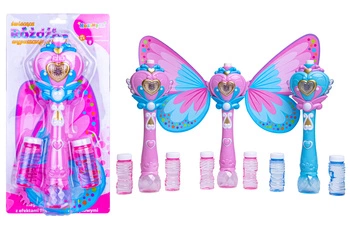 APARAT DO BANIEK KSZTAŁT RÓŻDZKI MOTYLA WYTWARZAJACY BAŃKI ŚWIATŁO DŹWIĘK