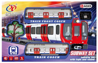 KOLEJKA ZESTAW POCIĄG MIEJSKI 15 ELEMENTÓW, pak 60/30
zestaw zawiera 15 elementów: 2 wagony, 12 elementów toru, drzewo,
zestaw elektryczny z dźwiękiem i światłem, wymaga baterii (3*AA, nie są zawarte w pudełku)
70 cm średnicy rozłożonego toru,
wymiary