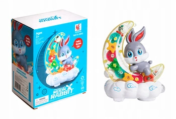 Świecąca Lampka Nocna Królik Na Księżycu Jeżdżący