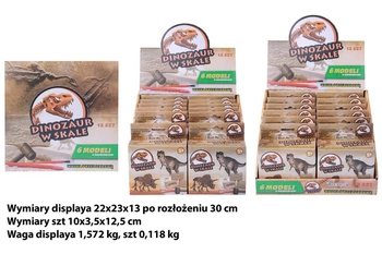 SKAMIELINA DINOZAUR W SKALE DINO FLUO ŚWICI W CIEMNOŚCI