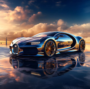 DIAMENTOWA MOZAIKA AUTO BUGATTI CHIRON O ZMIERZCHU PAK 60 
30X40