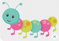 Malowanie Po Numerach Dla Dzieci Kolorowa Gąsienica 18x24 Cm Dla Dzieci