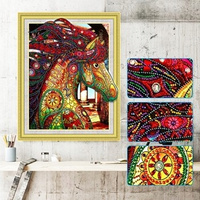 Mozaika Diamentowa Mandala 7d Haft Diamentowy Koń 30X40CM