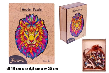 DREWNIANE PUZZLE DLA DOROSŁYCH UKŁADANKA PREZENT 183 elementy