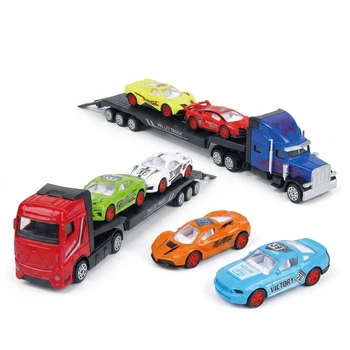 Ciężarówka Laweta Metalowa 1:64 Transporter Aut Sportowych Truck Auta