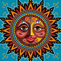 Mozaika Diamentowa 7d Haft Diamentowe Słońce Art 30x30