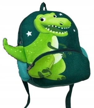 Plecak Dinozaur Tyranozaur Z Ogonem Zielony Dinozaur Dwie Kieszenie
