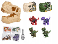 Czaszka DINOZAURA z dinozaurami do składania figurki