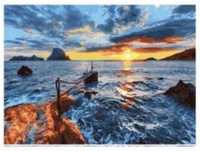 Diamentowa Mozaika Haft Diamentowy Wzburzone Morze 40x30cm