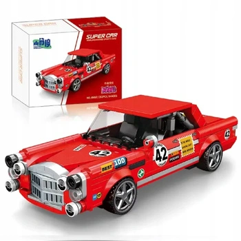 Klocki Auto Sportowe Supercar Red Pig Running Czerwony 352 Elementów