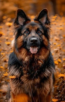 Diamentowa Mozaika Pies Owczarek Niemiecki Portret 30x40 Cm Kreatywne