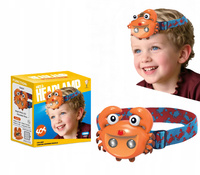 Latarka Czołówka Dla Dzieci Krab Różne Tryby Świecenia SOS Regulowana