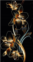 Diamentowa Mozaika Haft Diamentowy Czarne Lilie Z Kolorowym Akcentem 30x40