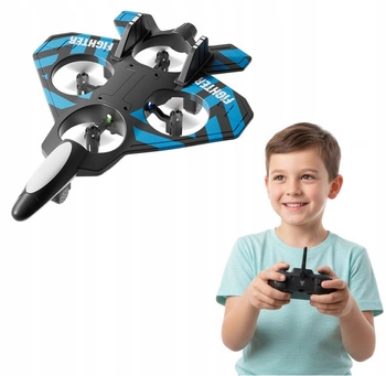 Dron Samolot Latający Piankowy Nauka Latania Sterowany Pilotem Niebieski