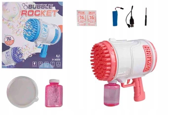 Duży Pistolet Bańki Wyrzutnia Bazooka 76 Otworów