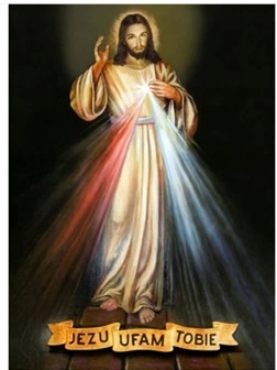 DIAMENTOWA MOZAIKA ŚWIĘTE JEZUS Z NAPISEM UFAM TOBIE PAK 60 
30X40 CM