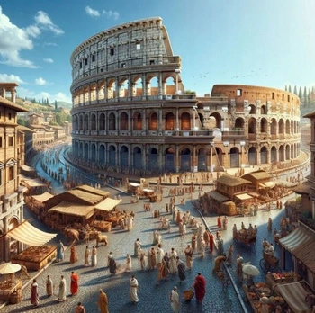 Diamentowa Mozaika Coloseum W Rzymie Starożytność 30x40Cm Kreatywne Diament