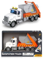 AUTO CIĘŻARÓWKA DO SORTOWANIA ŚMIECI pak-24, dźwięk i światło
rozmiary produktu (1 szt.): 32*11*13cm, 
display 24, waga 21 kg
