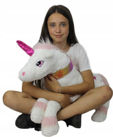 Pluszowy Jednorożec Biały z Efektami Dźwiękowymi 60 cm