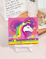 DIAMENTOWA MOZAIKA JEDNOROŻEC SERCAI HAFT KREATYWNY 15X20 CM MINI SZTALUGA