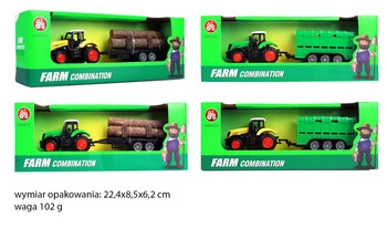 TRAKTOR METAL Z DREWNEM ZIELONY KARTON   PAK 120/240 
22.00*6.00*8.50