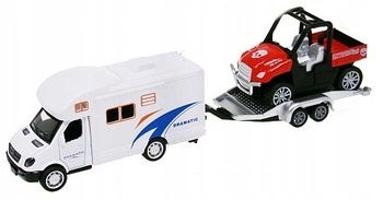 Samochód Kamper Z Przyczepą Camper Z Jeepem Auto Metalowe Zabawka Dziecięca