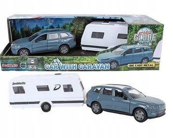 Auto Metalowe Z Przyczepą Campingową Z Napędem Pull-back