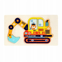 Drewniana Układanka Dla Dzieci Rozwijająca Puzzle Numeryczne Do Nauki Cyfr