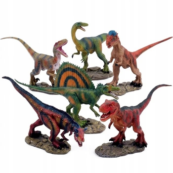 Figurka Dinozaura Na Podstawce Realistyczne Szczegóły Z Masy Różne Modele