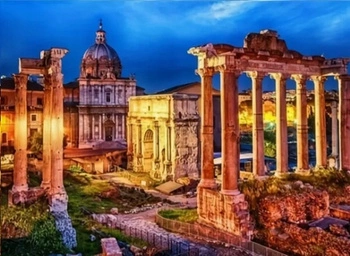 Diamentowa Mozaika Rzym Forum Romanum 30x40 Cm Kreatywne Diamenty Kreatywne
