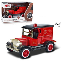 AUTO RETRO CLASSIC STRAŻ POŻARNA AUSTIN 1927, pak 168/84, 
sztuka auta zapakowana w kartonik, mechanizm push"n"go
klasyczny samochód z kogutem straży pożarnej
wymiary: 15 x 7,5 x 9,5 cm