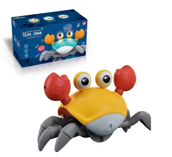PEŁZAJĄCY KRAB INTERAKTYWNY DŹWIĘK AKUMULATOR GRA MUZYKA ŚWIATŁA CZUJNIK
