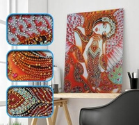 Diamentowa Mozaika Mandala 7d Kobieta Elf 30x40