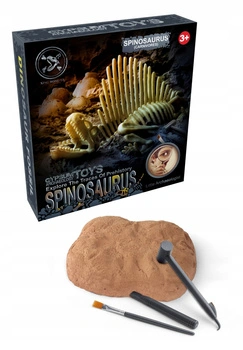 Skamielina Dinozaur Spinozaur Wykopaliska Spękane Kości Zabawa W Archeologa
