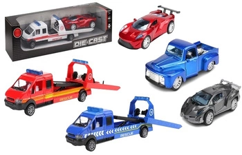 TRUCK LAWETA Z PODNOŚNIKIEM MIX KOLORÓW/MIX AUTEK, pak 108 
auto rescue w trzech wariantach kolorystycznych, w zestawie autko- jedno z trzech różnych, 
wymiary autka: 5,5 x 14 x 3,5 cm 
wymiary lawety: 5,5 x 29 x 8 cm
wymiary opakowania: 7,5 x 35 x 10 cm
