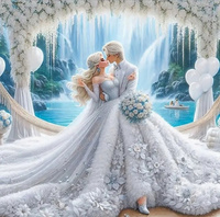 Malowanie Po Numerach Manga Ślub Księżniczki 40X50 Z Ramą Kreatywne