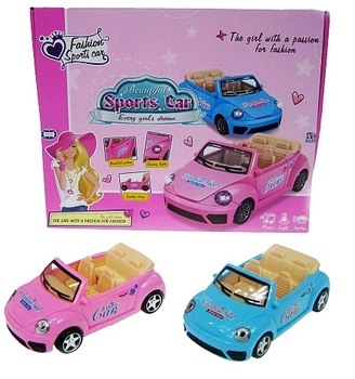 AUTO KABRIOLET PLASTIK 18 CM *6 BOX
dwa kolory róz/niebieski. z naciągiem, bez baterii
