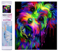 Diamentowa Mozaika Haft Diamentowy Pies Art 30x40CM