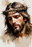 Diamentowa Mozaika Jezus W Koronie Cierniowej 30X40 Cm Kreatywne Diamenty